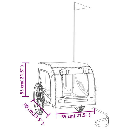 Fahrradanhänger Hunde Und Schwarz Oxford-Gewebe & Eisen