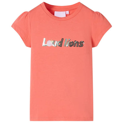Kinder-T-Shirt Mit Flügelärmeln Nrosa 140