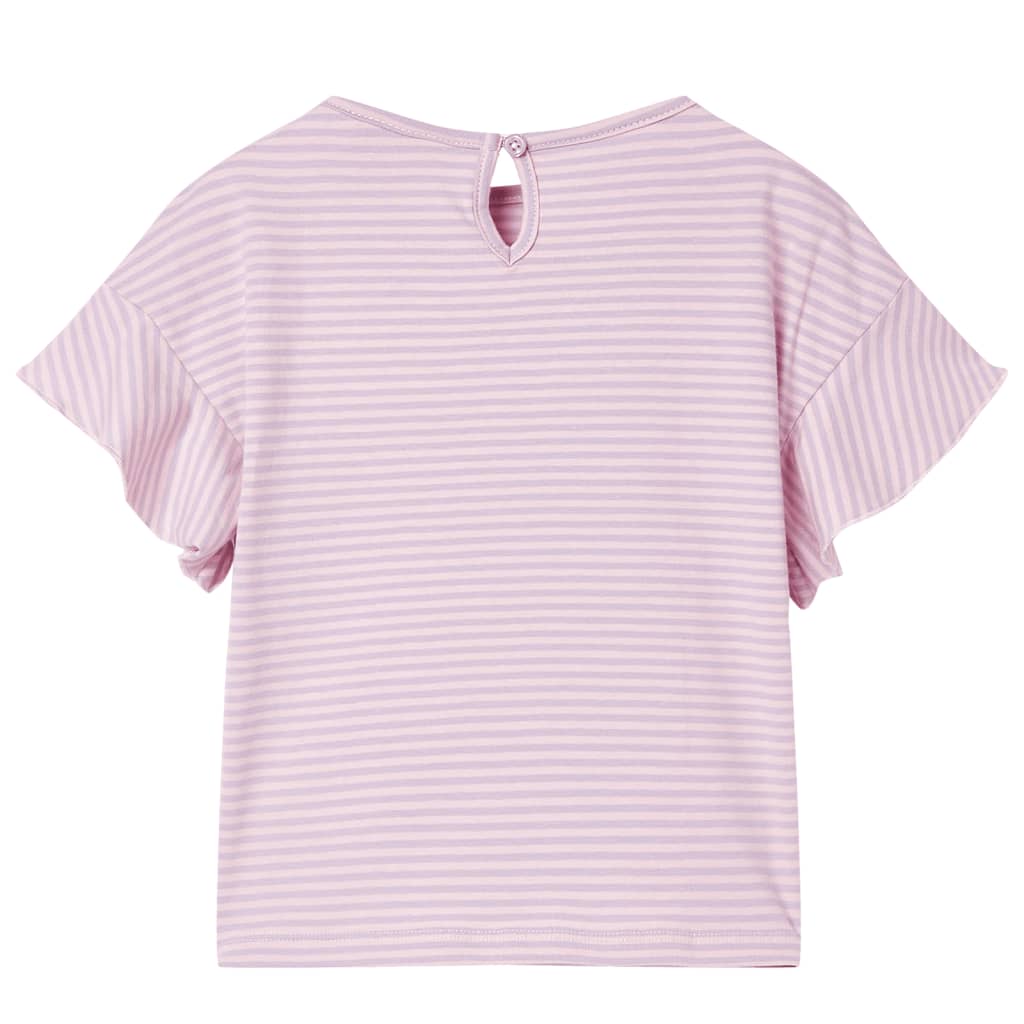 Kinder-T-Shirt Mit Rüschenärmeln Lila 104