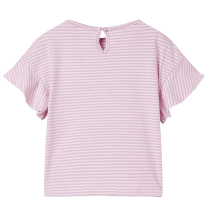 Kinder-T-Shirt Mit Rüschenärmeln Lila 104