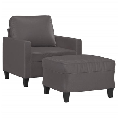 Sessel Mit Hocker 60 Cm Kunstleder