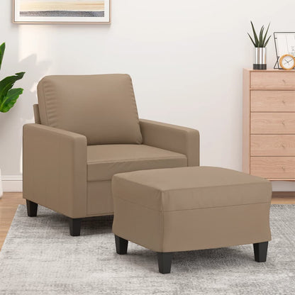 Sessel Mit Hocker 60 Cm Kunstleder