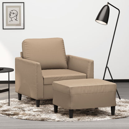 Sessel Mit Hocker 60 Cm Kunstleder