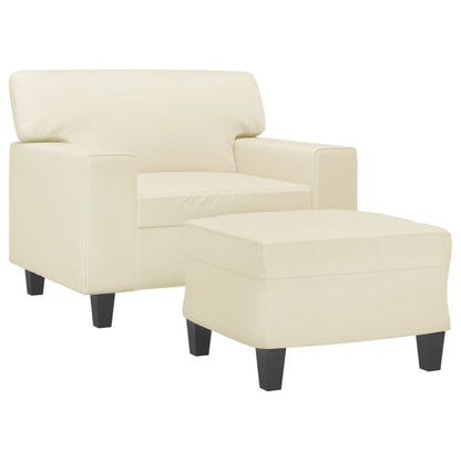 Sessel Mit Hocker 60 Cm Kunstleder