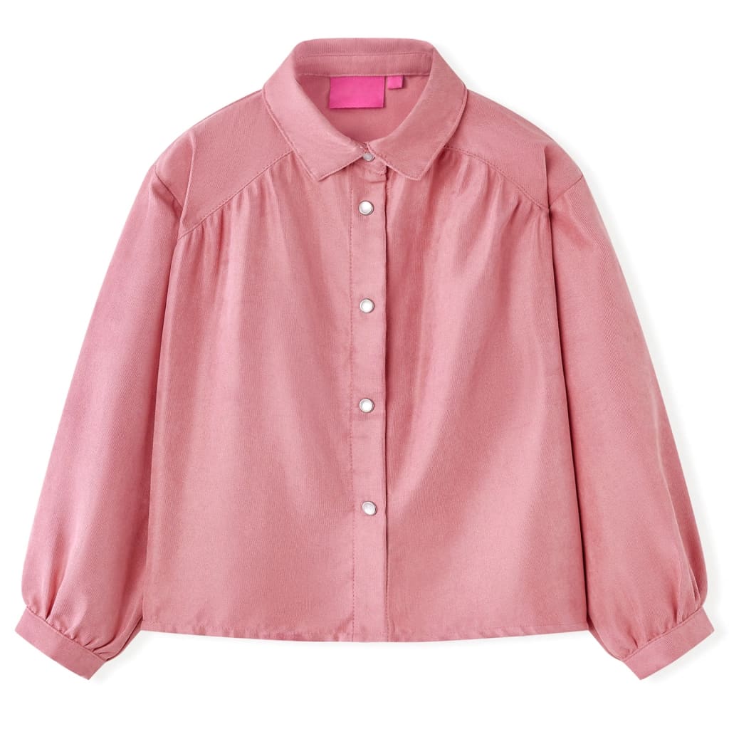 Kinderbluse Mit Laternenärmeln Altrosa 140
