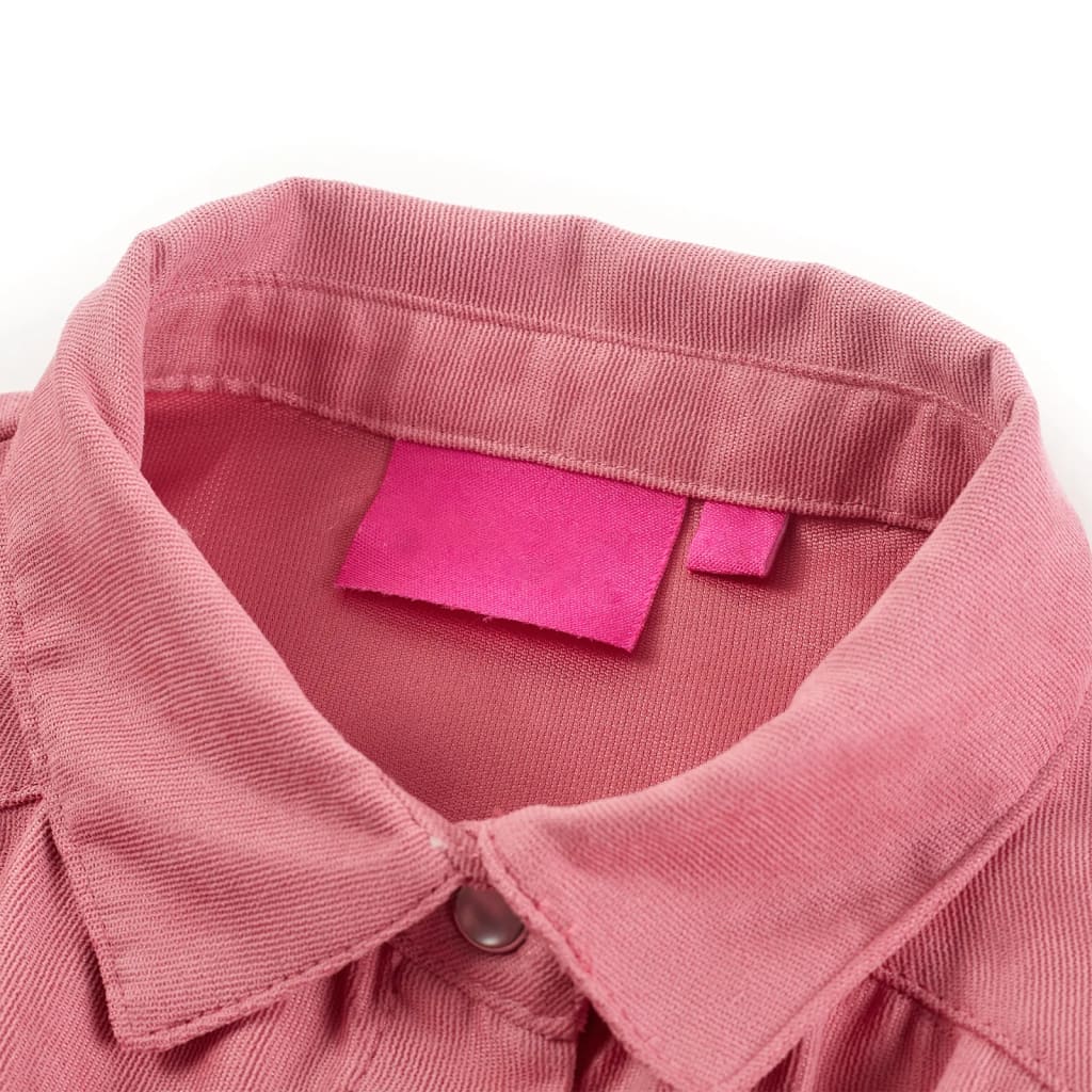 Kinderbluse Mit Laternenärmeln Altrosa 140