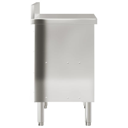 Küchen-Arbeitstisch Mit Schiebetüren Edelstahl