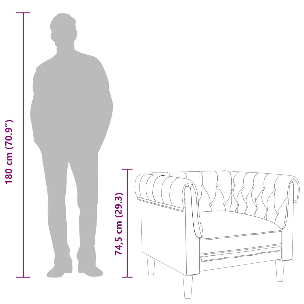 Chesterfield-Sessel Stoff