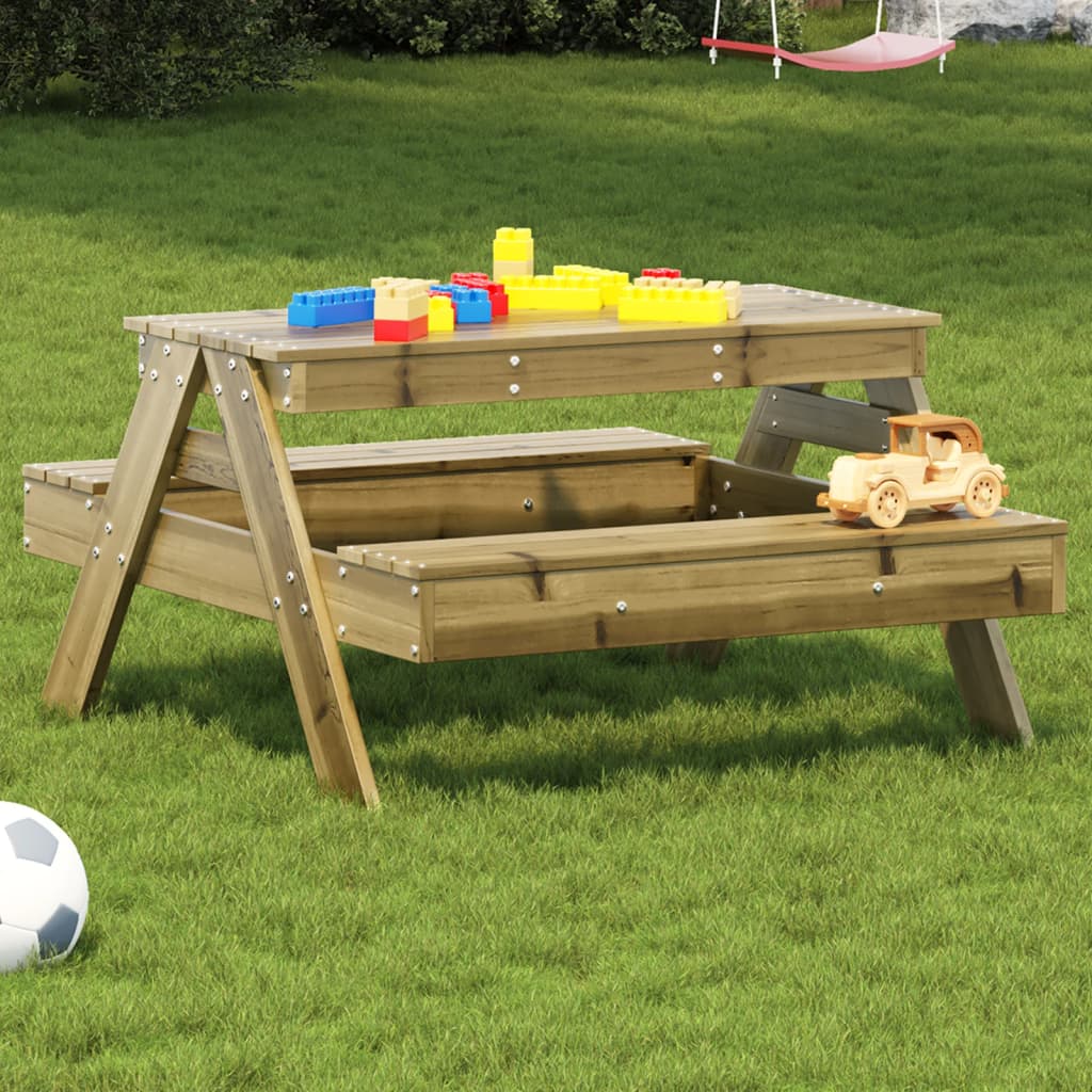 Picknicktisch Für Kinder 88X97X52 Cm Massivholz