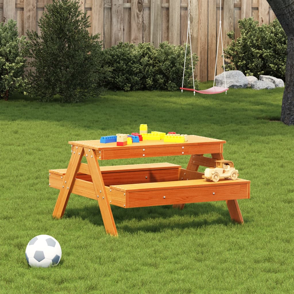 Picknicktisch Für Kinder 88X97X52 Cm Massivholz