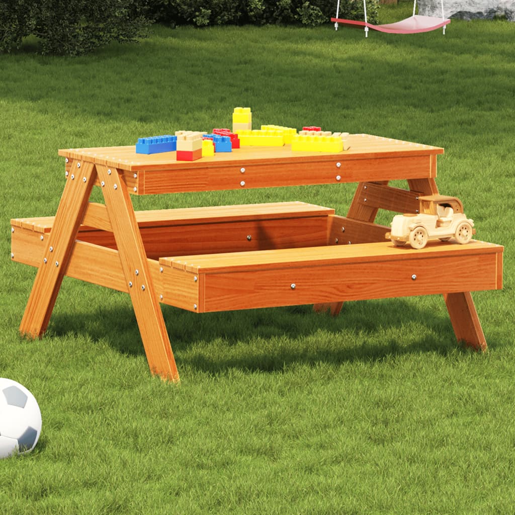 Picknicktisch Für Kinder 88X97X52 Cm Massivholz