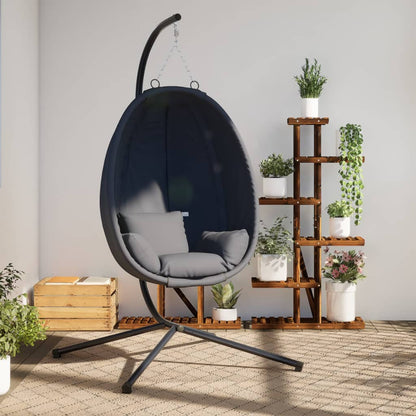 Hängesessel Ei-Design Mit Ständer Stoff Und Stahl
