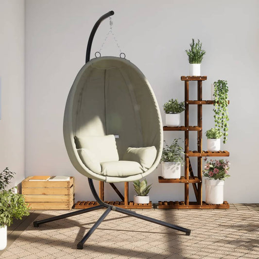 Hängesessel Ei-Design Mit Ständer Stoff Und Stahl
