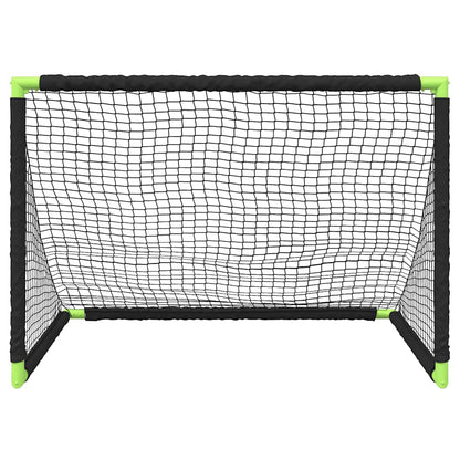 Fußballtor Für Kinder Klappbar Schwarz 90X64X64 Cm