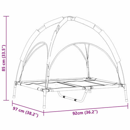 Erhöhtes Hundebett Mit Abnehmbarem Dach L Metall