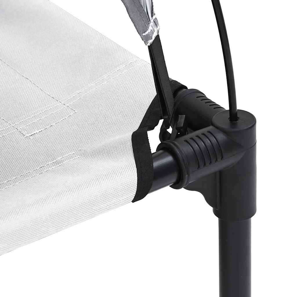 Erhöhtes Hundebett Mit Abnehmbarem Dach Silber Grau Stahl