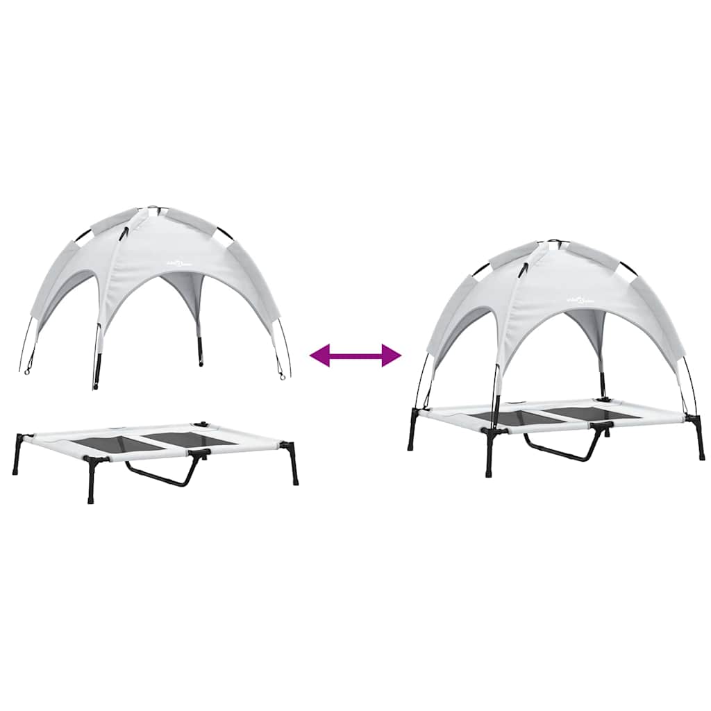 Höhenverstellbares Hundebett Mit Abnehmbarem Dach L Stahl