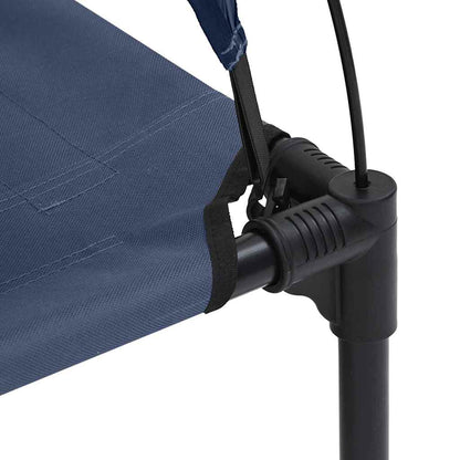 Erhöhtes Hundebett Mit Abnehmbarem Dach Marine Blau Xl Stahl