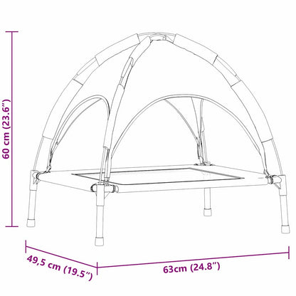 Erhöhtes Hundebett Mit Abnehmbarem Dach Stahl
