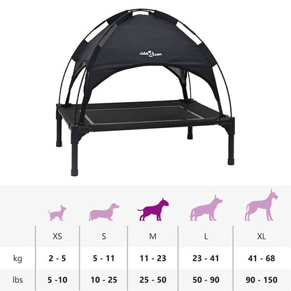 Erhoogtes Hundebett Mit Abnehmbarem Dach M Stahl