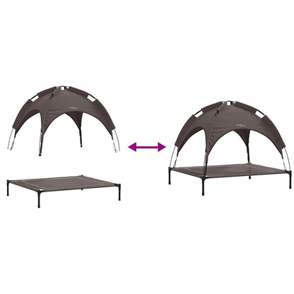 Erhöhtes Hundebett Mit Abnehmbarem Dach Xl Stahl