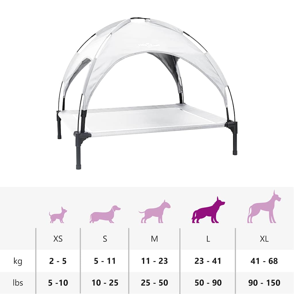 Erhöhtes Hundebett Mit Abnehmbarem Dach L Stahl