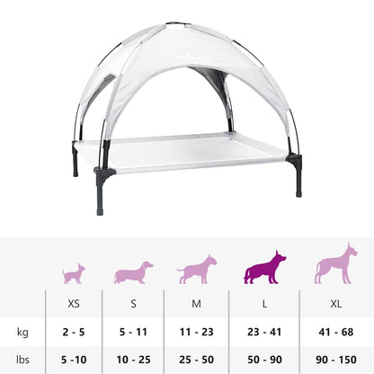 Erhöhtes Hundebett Mit Abnehmbarem Dach L Stahl