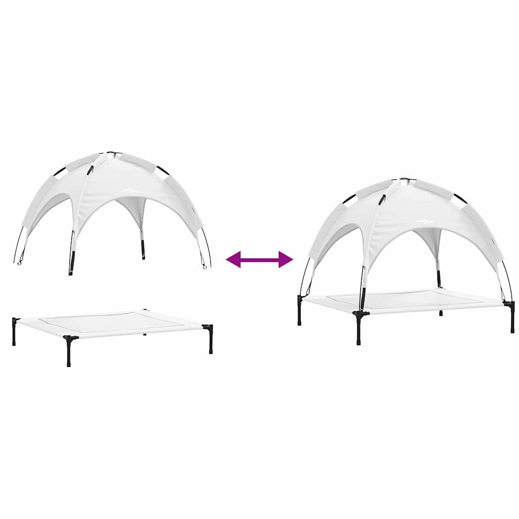 Hochgestelltes Hundebett Mit Abnehmbarem Dach Xl Stahl