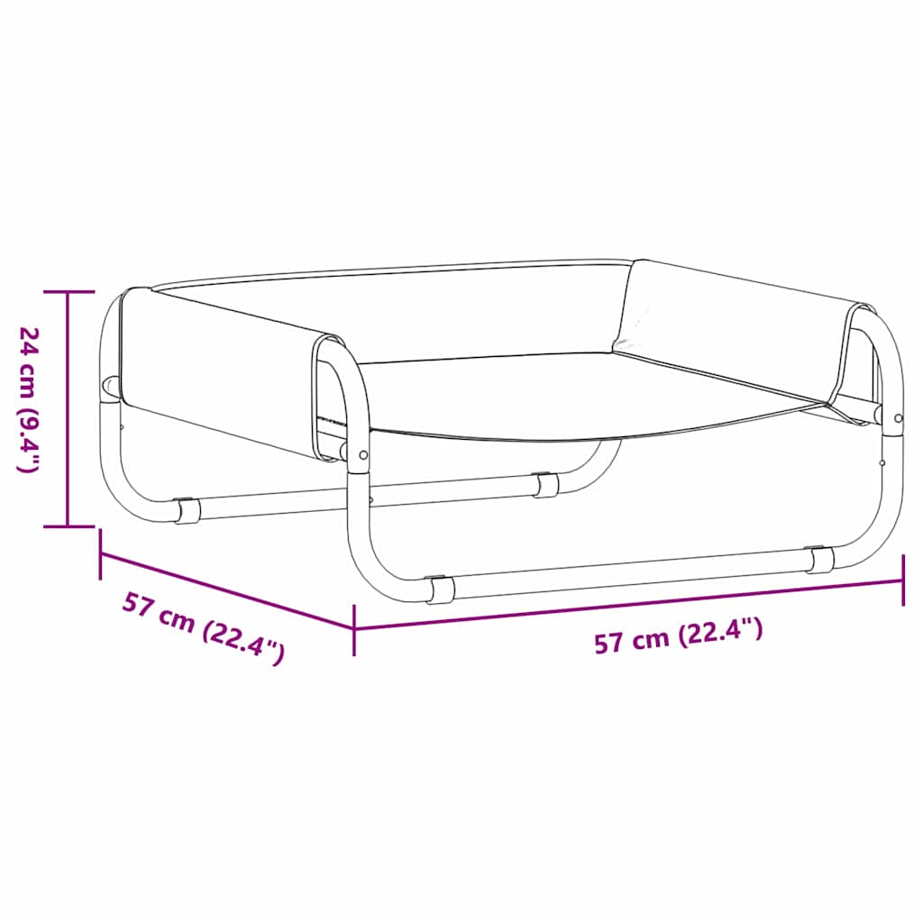 Erhöhtes Hundebett S Oxford-Stoff Und Stahl