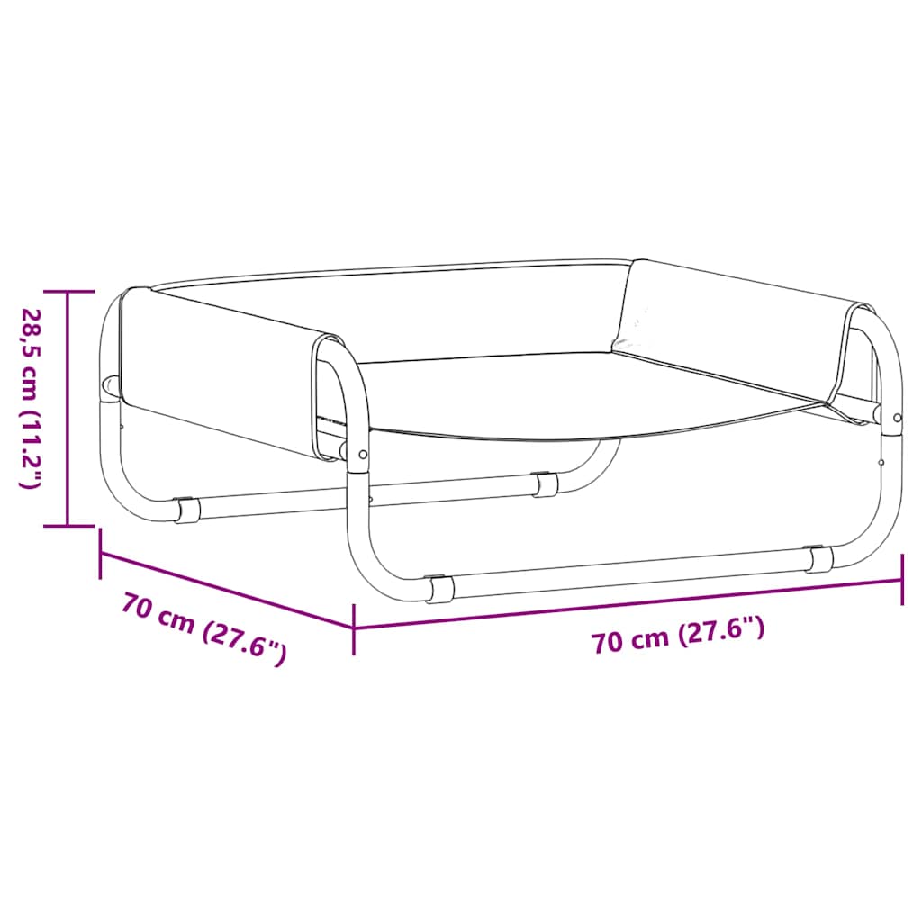Erhöhtes Hundebett M Oxfordstoff Und Stahl