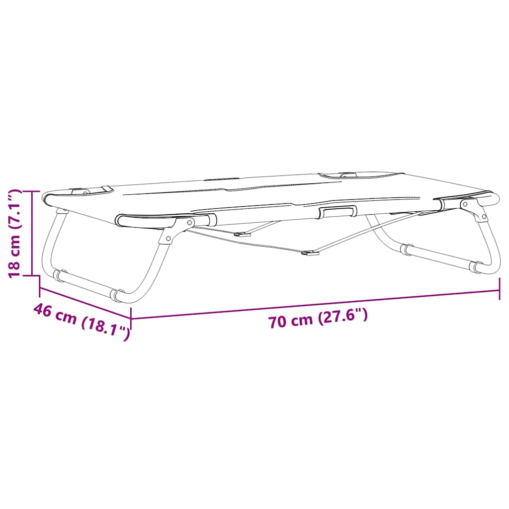 Hundebett Faltbar Aus Oxford-Stoff Und Stahl