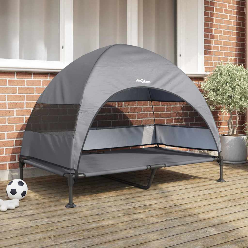 Erhöhtes Hundebett Mit Abnehmbarem Dach Xl Stahl