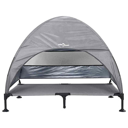 Erhöhtes Hundebett Mit Abnehmbarem Dach Xl Stahl