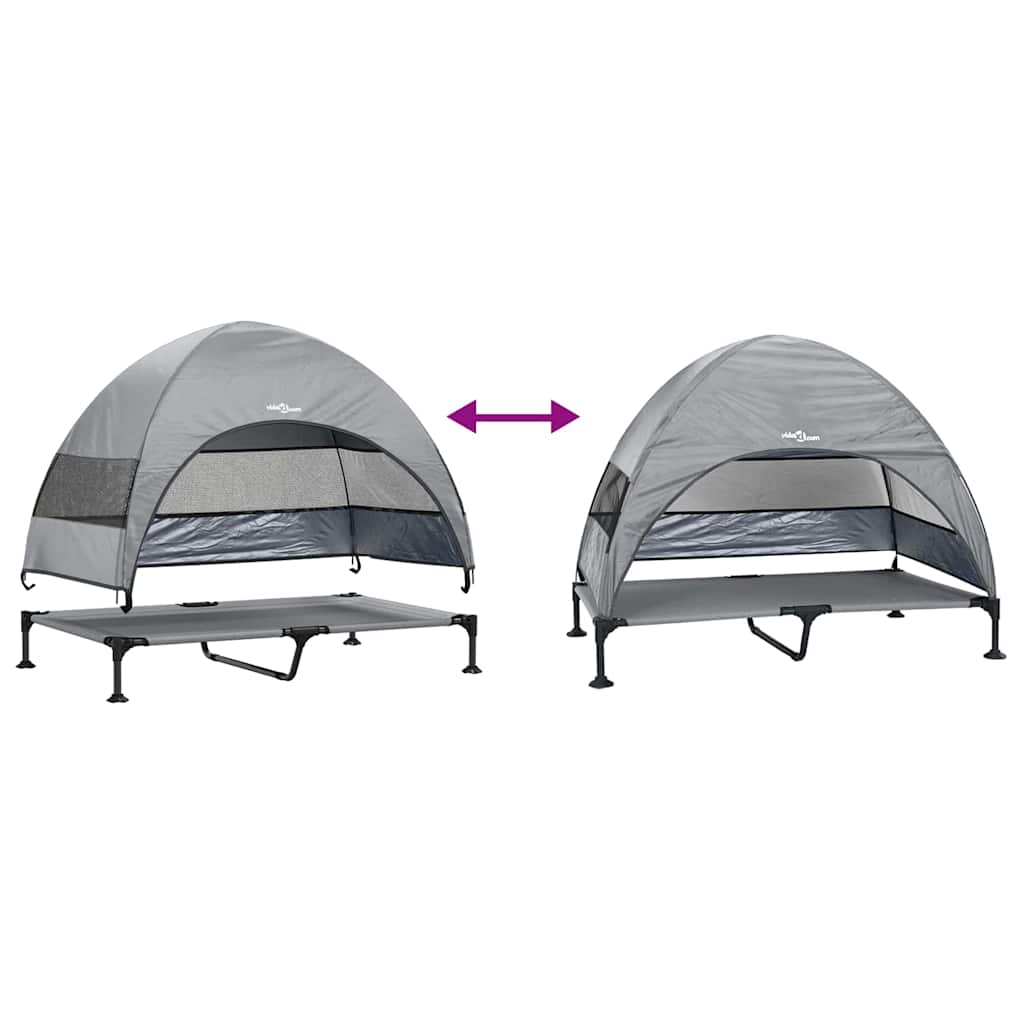 Erhöhtes Hundebett Mit Abnehmbarem Dach Xl Stahl