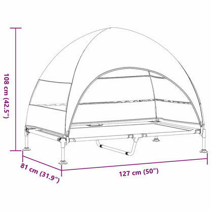 Erhöhtes Hundebett Mit Abnehmbarem Dach Xl Stahl
