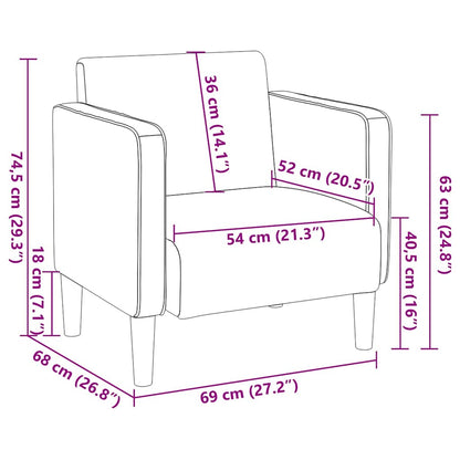 Sessel Mit Armlehnen 54 Cm Cordstoff
