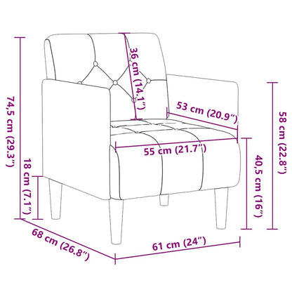 Sessel Mit Armlehnen 55 Cm Leinen