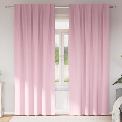 Verdunkelungsvorhänge 2 Pcs 225 X 140 Cm Polyester Baby Pink