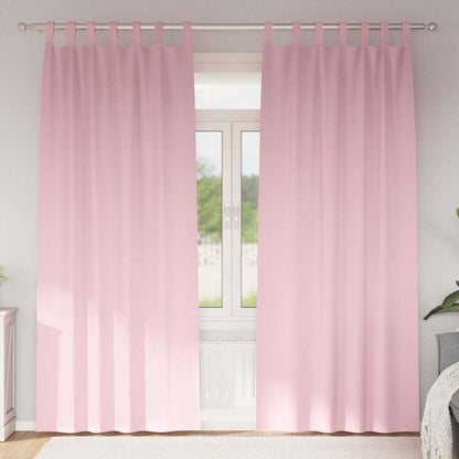 Verdunkelungsvorhänge 2 Pcs 225 X 140 Cm Polyester Baby Pink
