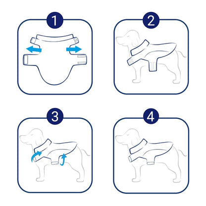 Hunde Regenmantel Mit Reflexstreifen Polyester
