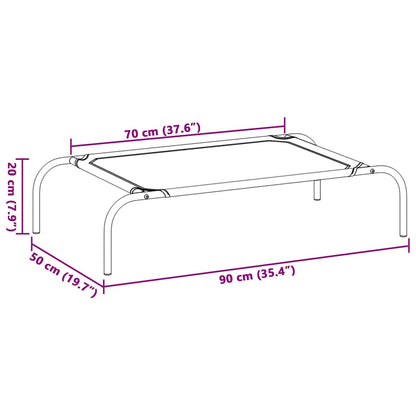 Hundebett Erhöht 90X50X20 Cm Und Stahl