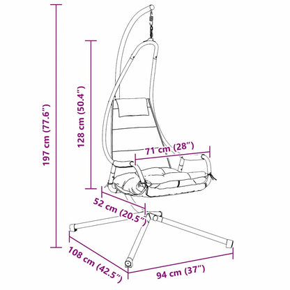 Hängesessel Mit Gestell Und Kissen Stahl
