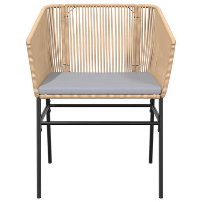 9-Tlg. Garten-Essgruppe Mit Kissen Poly Rattan Glas