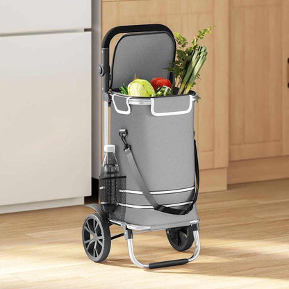 Einkaufstrolley Mit Rädern Und Verstellbarem Griff 40 L