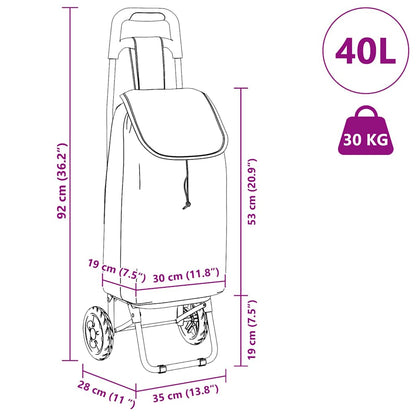 Einkaufstrolley Mit Rädern 35 L