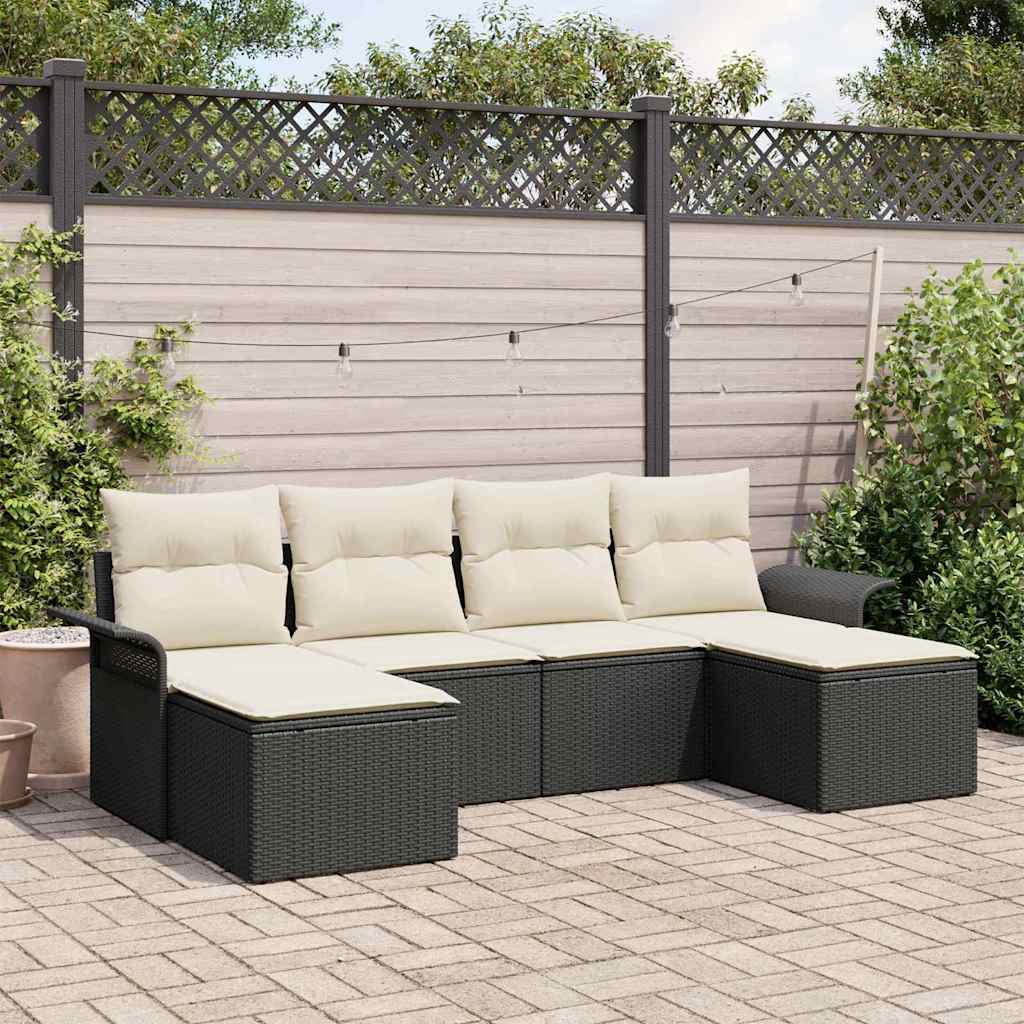 Garten-Sofa-Set Set Aus 5 Handgewebtes Rattan Groß