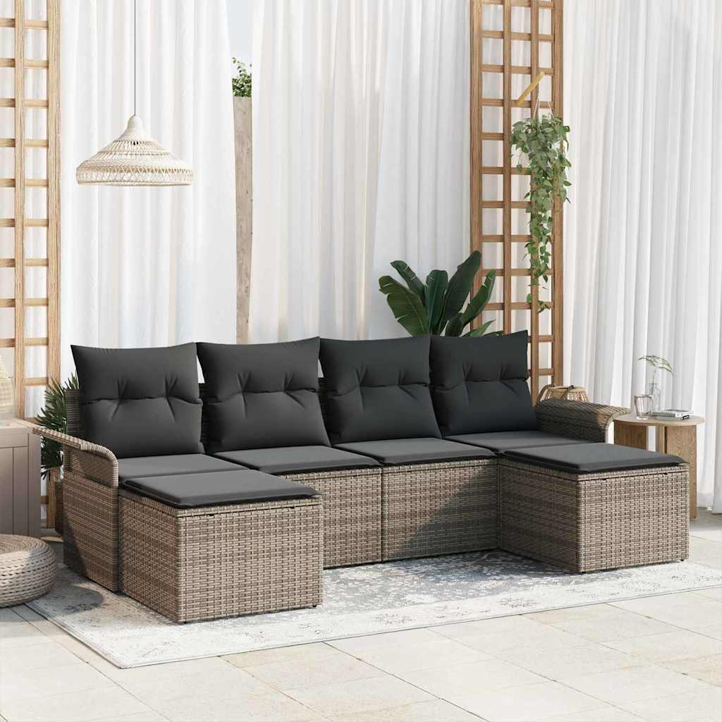 Garten-Sofa-Set Set Aus 5 Handgewebtes Rattan Groß
