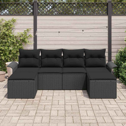 Garten-Sofa-Set Set Aus 5 Handgewebtes Rattan Groß