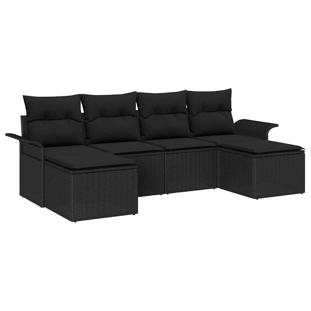 Garten-Sofa-Set Set Aus 5 Handgewebtes Rattan Groß