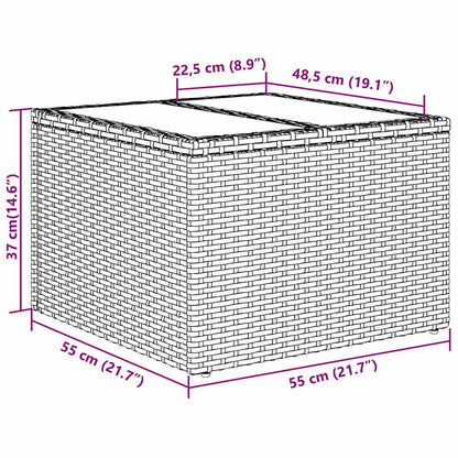 7-Teiliges Garten-Sofa-Set Mit Kissen In Aus Poly-Rattan